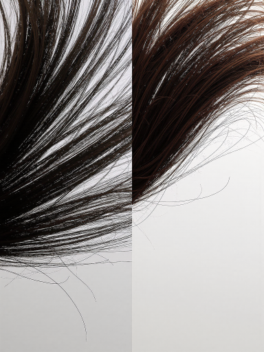 男性脱发前后对比图，佩戴假发后自然效果，正面侧面展示