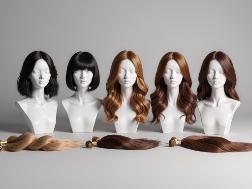 专业假发制作师工作场景，专注编织男士假发，温暖室内光线，专业工具